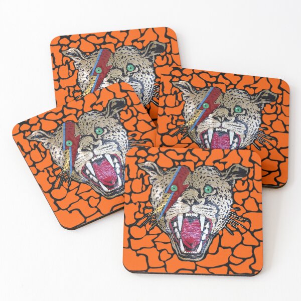 Item preview, Street Walking Cheetah on orange, large head designed and sold by mickwarkcup.