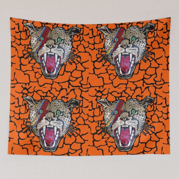 Item preview, Street Walking Cheetah on orange, large head designed and sold by mickwarkcup.