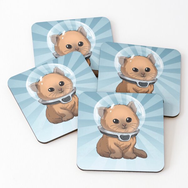 Keep Calm Kitty Coasters (Set of 4)