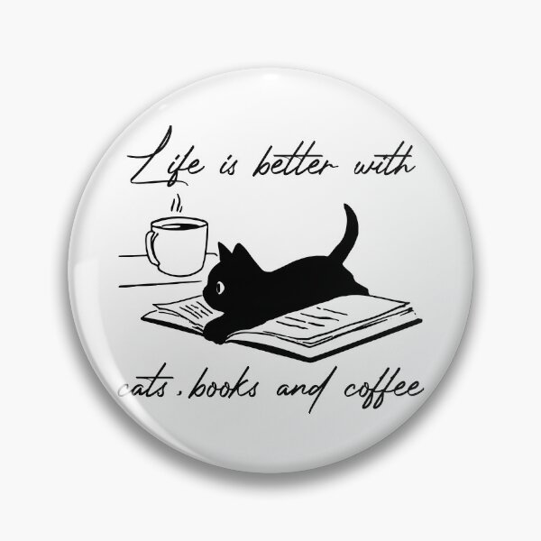 Item preview, Life is better with cats books and coffee designed and sold by bestluck90.