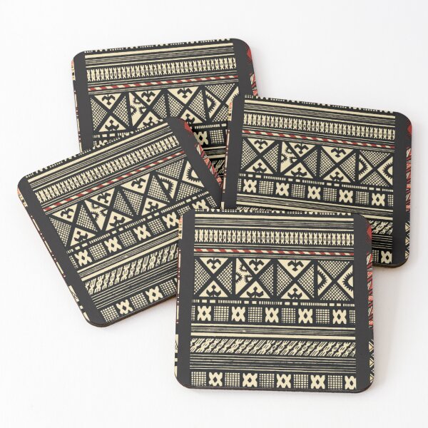 Item preview, African Mud Cloth Design in Black, Beige, Red designed and sold by jlisaksen.
