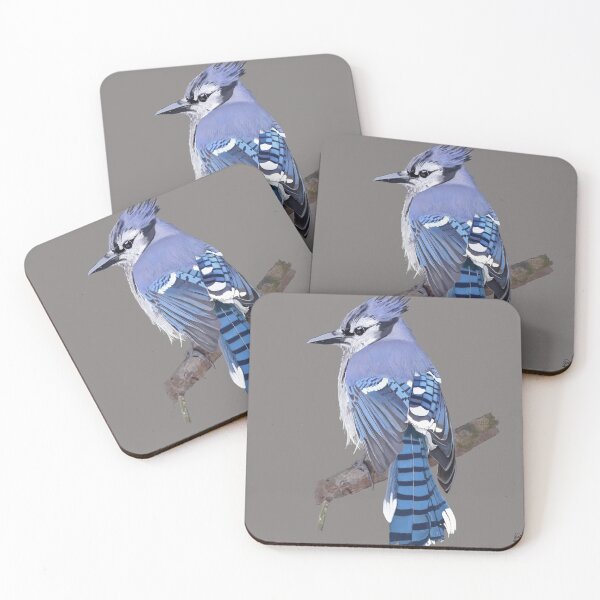 Item preview, Angry little Blue Jay designed and sold by TheGreeneApple.