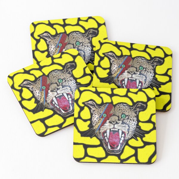 Item preview, Street Walking Cheetah on yellow, large head designed and sold by mickwarkcup.