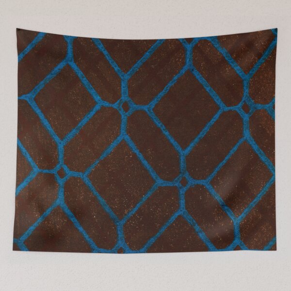 Item preview, Blues on Brown Repeating Abstract Diamonds designed and sold by jlisaksen.