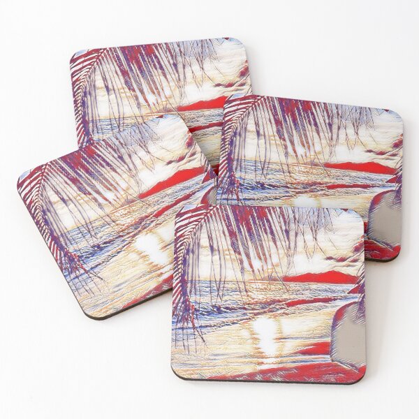 Item preview, GALATHI Sunset Beach Red - Sunset designed and sold by Galathi Designs.