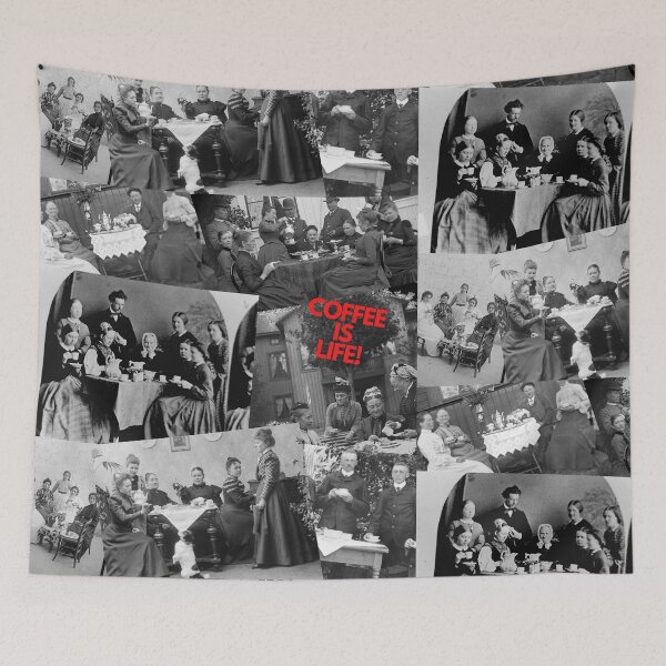 Item preview, Coffee is Life Vintage Picture Montage #4 designed and sold by Krispsm.