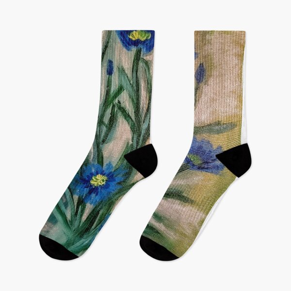Item preview, Abstract blue wildflowers  designed and sold by kkartwork.