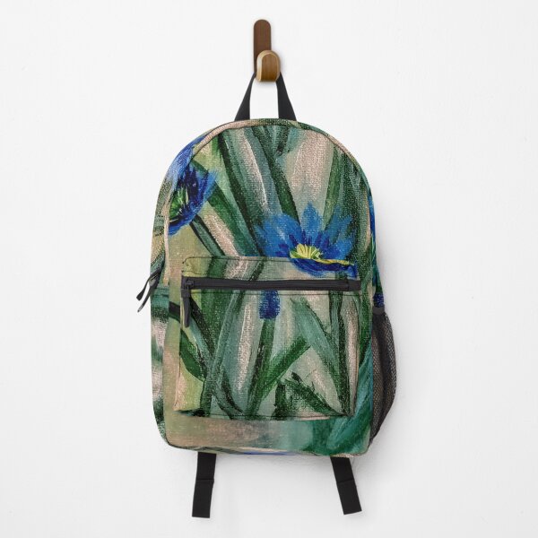 Item preview, Abstract blue wildflowers designed and sold by kkartwork.