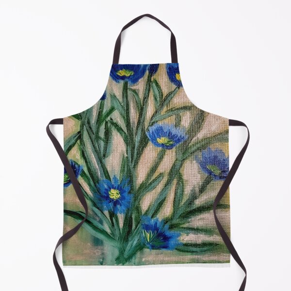 Item preview, Abstract blue wildflowers designed and sold by kkartwork.