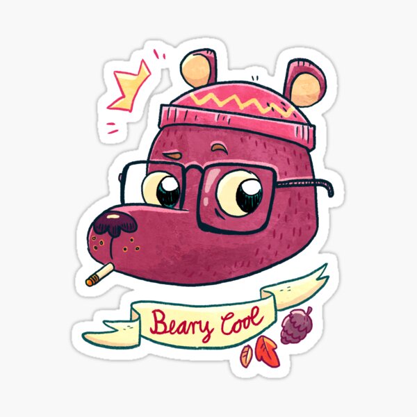 Beary Cool Sticker