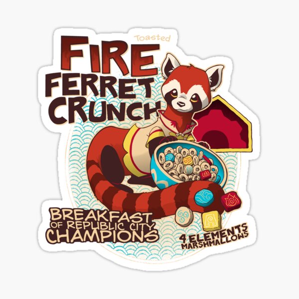 Fire Ferret Crunch Sticker