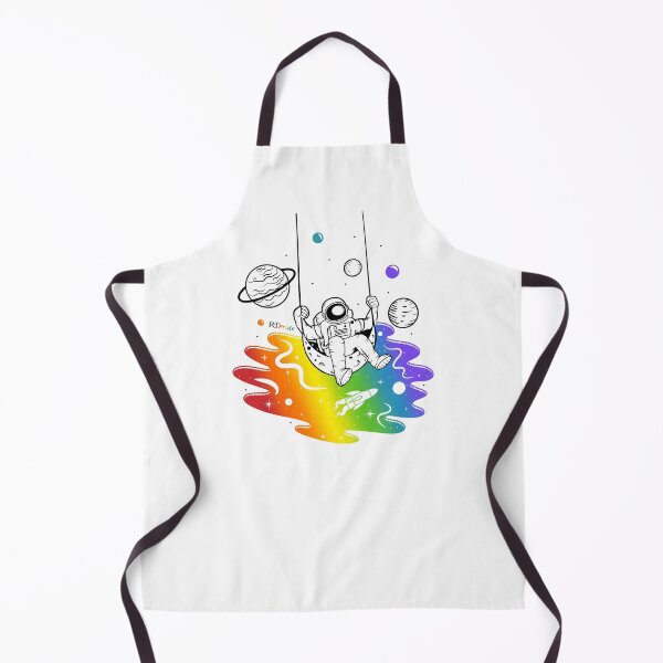 Item preview, Rainbow space, astronaut swinging designed and sold by RikkyTeesPride.