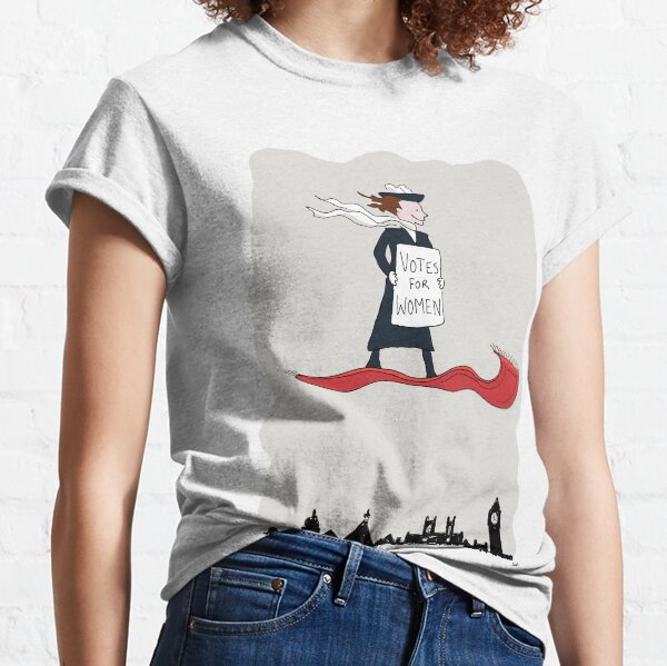 A suffragette on a flying carpet Classic T-Shirt