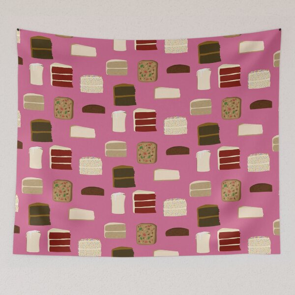 Item preview, Types Of Cake - Pink Background designed and sold by BundaBear.
