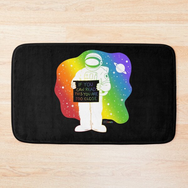 Item preview, Rainbow space, astronaut social distancing designed and sold by RikkyTeesPride.