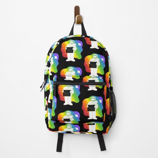 Item preview, Rainbow space, astronaut social distancing designed and sold by RikkyTeesPride.