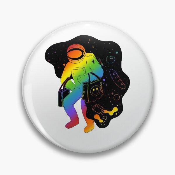 Item preview, Rainbow space, astronaut ripped bag designed and sold by RikkyTeesPride.