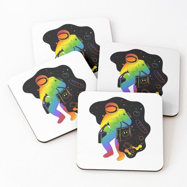 Item preview, Rainbow space, astronaut ripped bag designed and sold by RikkyTeesPride.