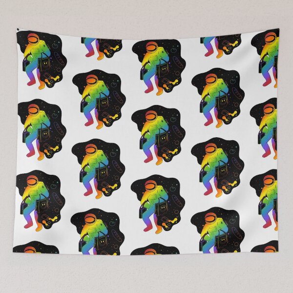 Item preview, Rainbow space, astronaut ripped bag designed and sold by RikkyTeesPride.
