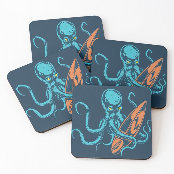 Item preview, Retro Octopus Surfer Illustration designed and sold by SLAG-Creative.