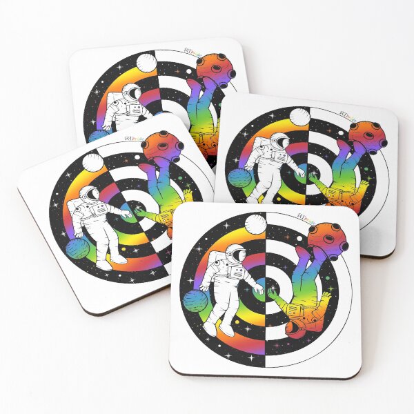 Item preview, Rainbow space astronaut, yin yang designed and sold by RikkyTeesPride.