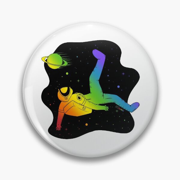 Item preview, Rainbow space astronaut, kicking planet designed and sold by RikkyTeesPride.