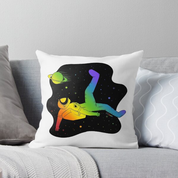 Item preview, Rainbow space astronaut, kicking planet designed and sold by RikkyTeesPride.