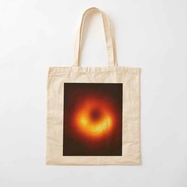 Polarized Light in the Vicinity of the Supermassive Black Hole at the Center of Galaxy M87 Cotton Tote Bag