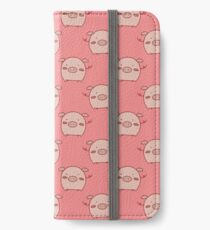 Rosa Piggy Muster iPhone Flip-Case/Hülle/Skin
