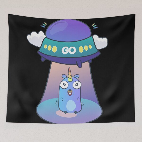Item preview,  Golang gopher like alien. Catch space unicorn designed and sold by Olena Du.