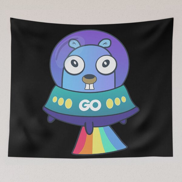 Item preview,  Golang gopher like alien. Catch space unicorn designed and sold by Olena Du.