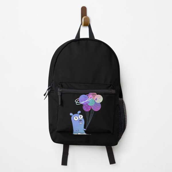 Item preview, Golang gopher in space with planets like bubbles designed and sold by Olena Du.