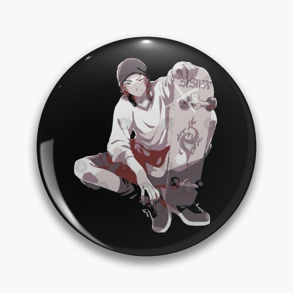 Adam & Tadashi - SK8 The Infinity Anime Street Art Big Pin Badge