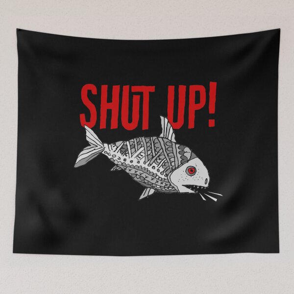 Item preview, Abstract Fish - Shut Up! designed and sold by BlackLineWhite.