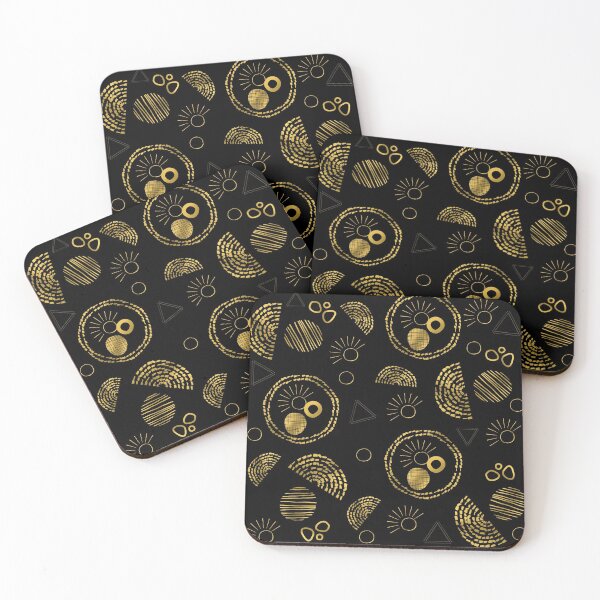 Item preview, Black & Gold Abstract Pattern designed and sold by House of Hartz by: Dominique11.