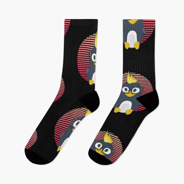 Item preview, Linux tux penguin like nerd in red bg designed and sold by Olena Du.