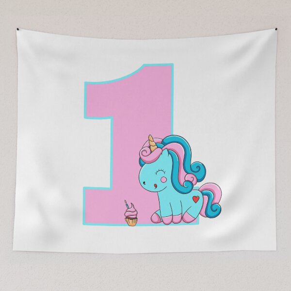 Item preview, Number one with a Candyfloss Unicorn designed and sold by MammaPanda.