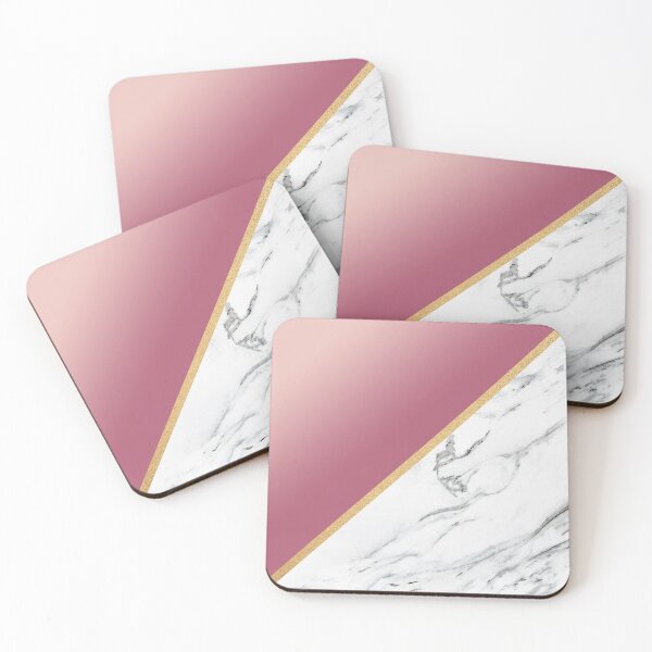 Item preview, Marble with Pink Gradient and Gold Stripe Summer designed and sold by Wizardofpizza.