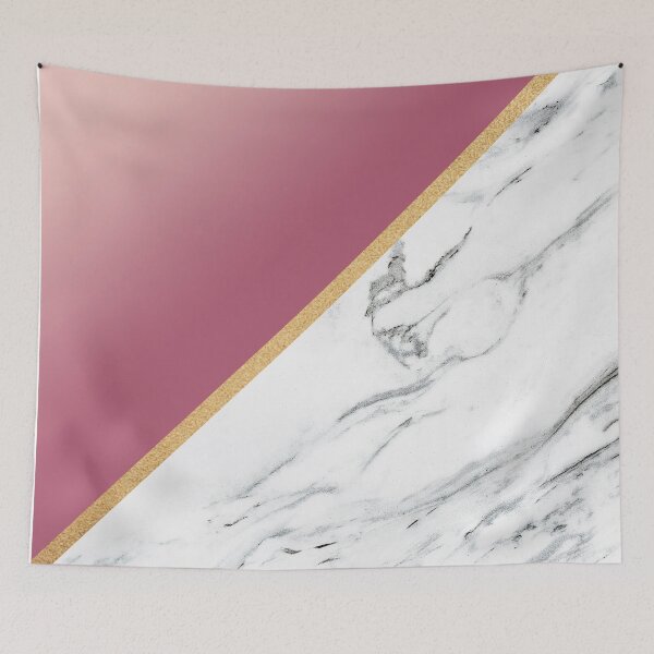 Item preview, Marble with Pink Gradient and Gold Stripe Summer designed and sold by Wizardofpizza.