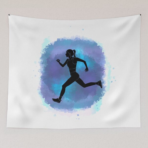 Item preview, Running Watercolor Girl designed and sold by TheInkElephant.