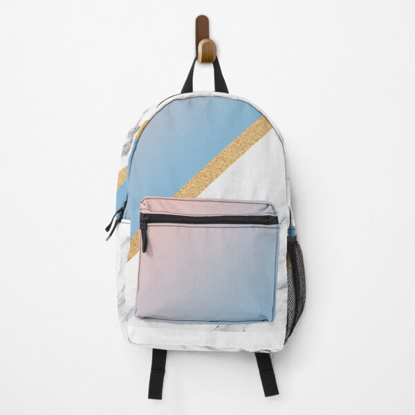 Item preview, Marble Pink Blue Gradient and Gold Stripe Summer designed and sold by Wizardofpizza.