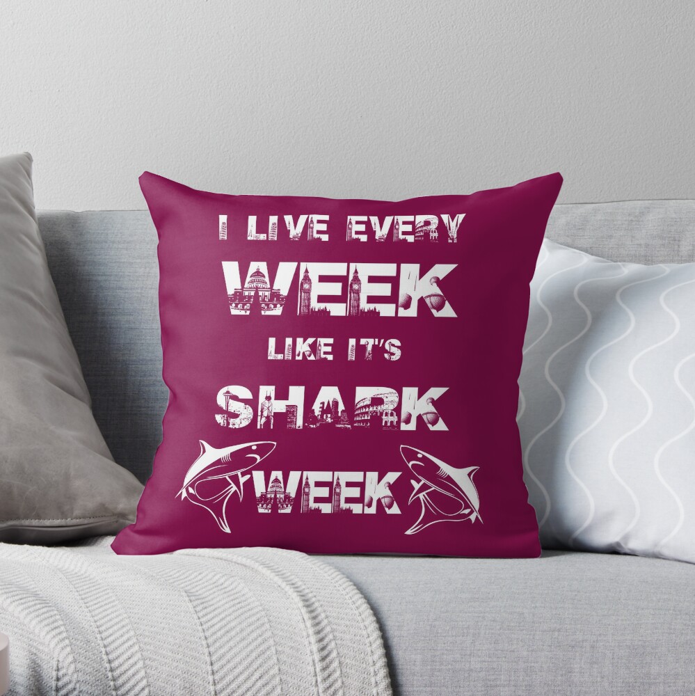 shark throw pillow