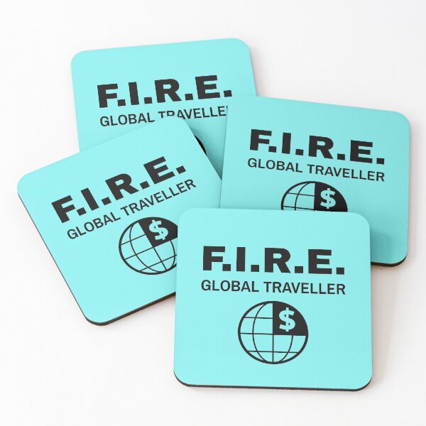 Item preview, Fire Movement Global Traveller- black text on aqua designed and sold by katiekendall.