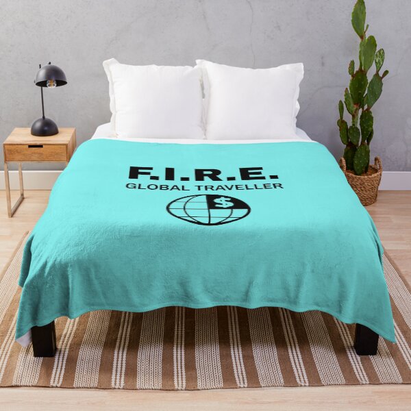 Item preview, Fire Movement Global Traveller- black text on aqua designed and sold by katiekendall.