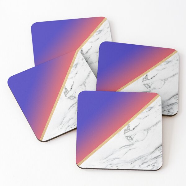 Item preview, Marble Red Blue Gradient and Gold Stripe Summer designed and sold by Wizardofpizza.