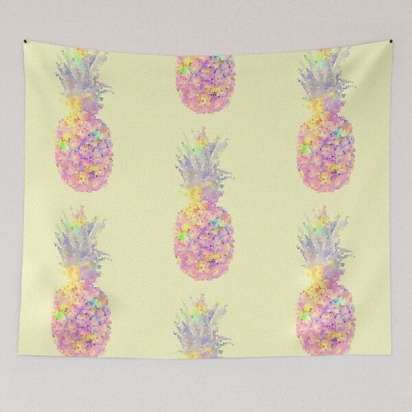 Item preview, PINEAPPLE tropical fruit  tropicageometric shape  wall art expressionalism minimalist  minimalism art designed and sold by SILVERAPPLE.