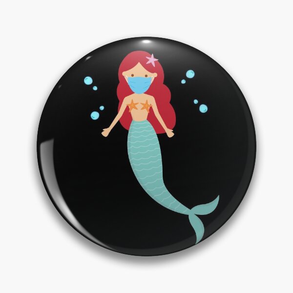 Item preview, Cute Mermaid With A Mask Germophobe Mermaid Introvert Gear designed and sold by DynamicDesign.