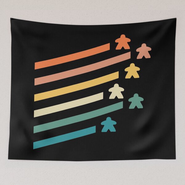 Item preview, Retro Meeple Colors Board Games and Meeples Addict designed and sold by pixeptional.