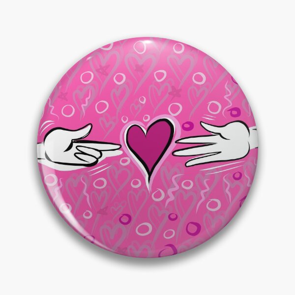 Item preview, Hands touching a heart on hot pink background designed and sold by Dani Vittz.