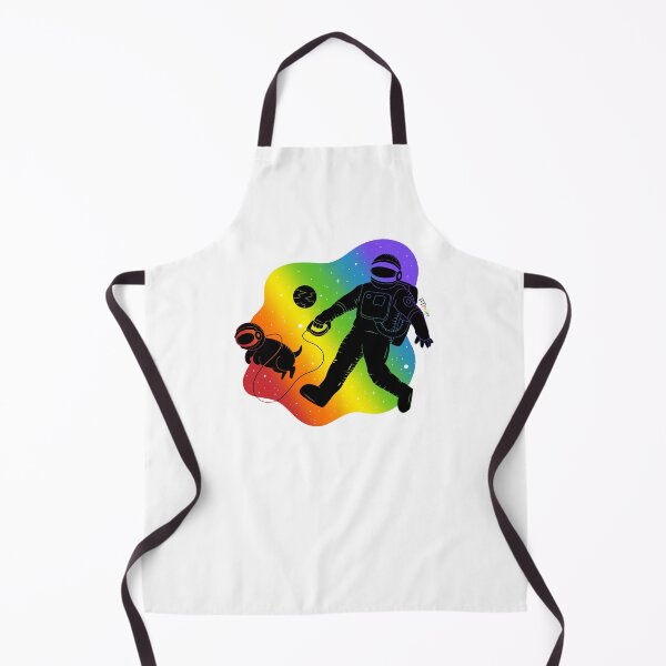 Item preview, Rainbow space, astronaut walking dog designed and sold by RikkyTeesPride.